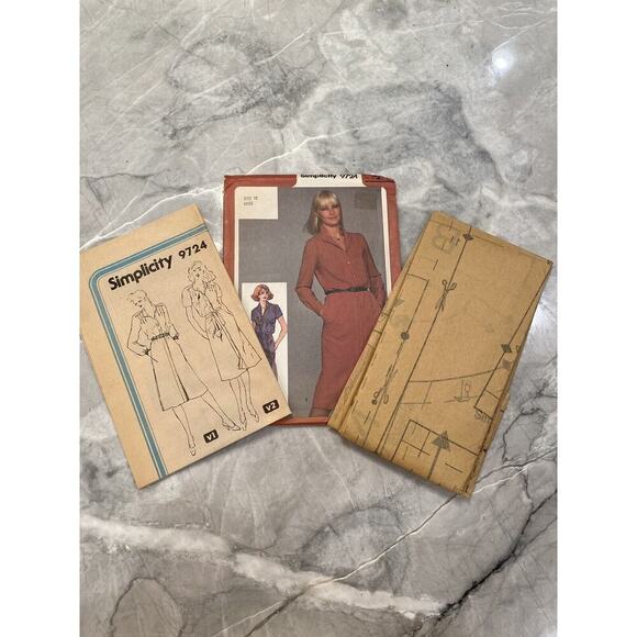 Simplicity Vintage Uncut Misses Pullover Dress Size 10 Pattern No 9742 - Picture 6 of 8